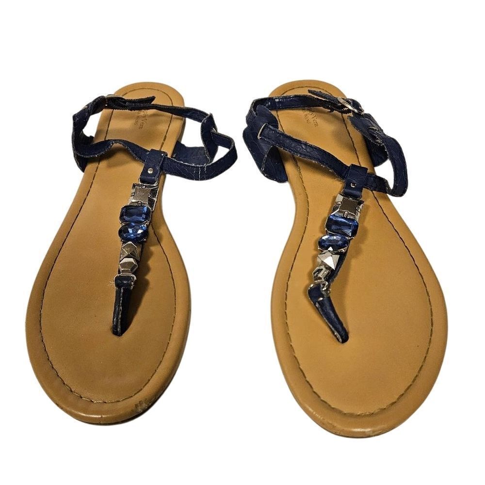 Simply Vera Wang Women's Sandals in Blue and Tan sz 8.5
